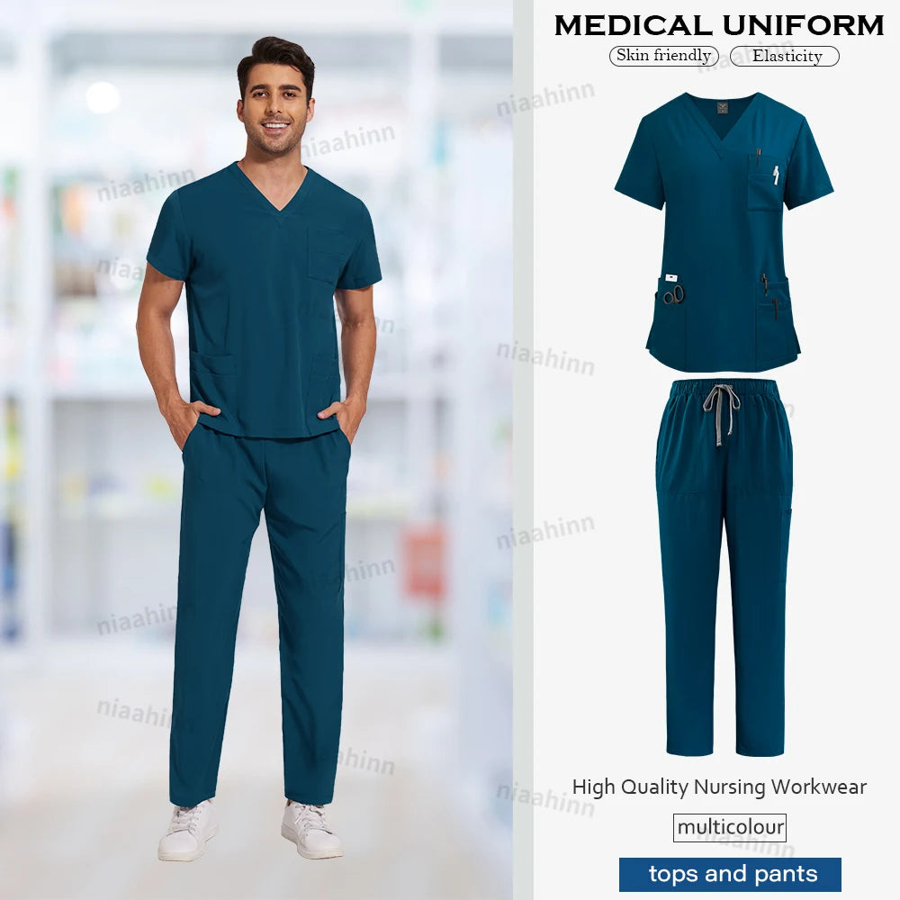 Men's V-Neck Medical Scrubs