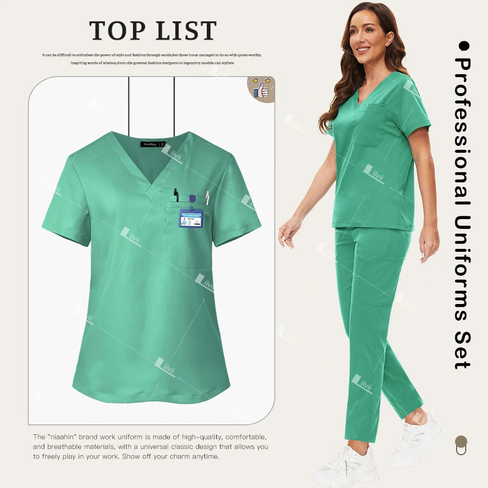 Women's Medical Scrub Set