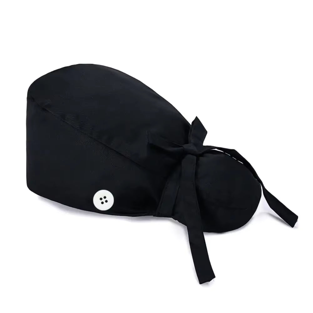 1Pc Cotton Comfortable Work Scrubs Hat Beauty Agency Lab Doctor Dentist Nursing Hats Dustproof Bouffant Adjustable Medical Cap