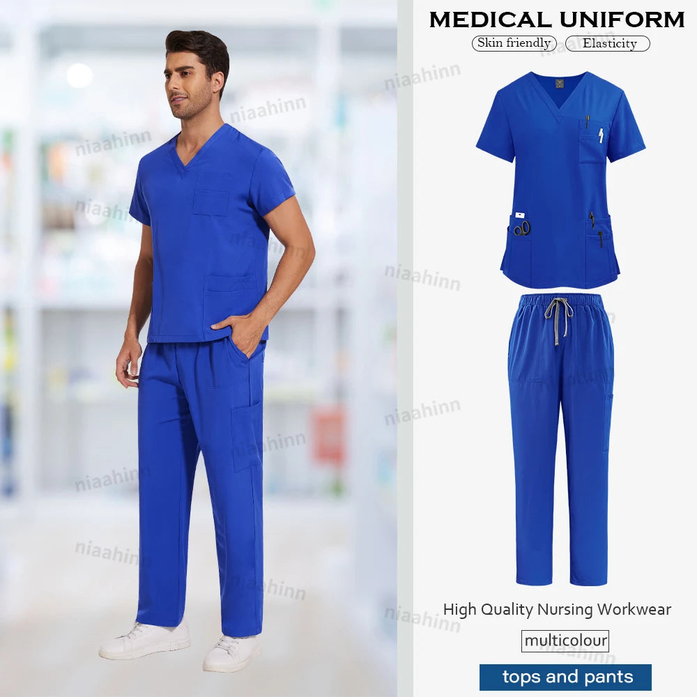 Men's V-Neck Medical Scrubs