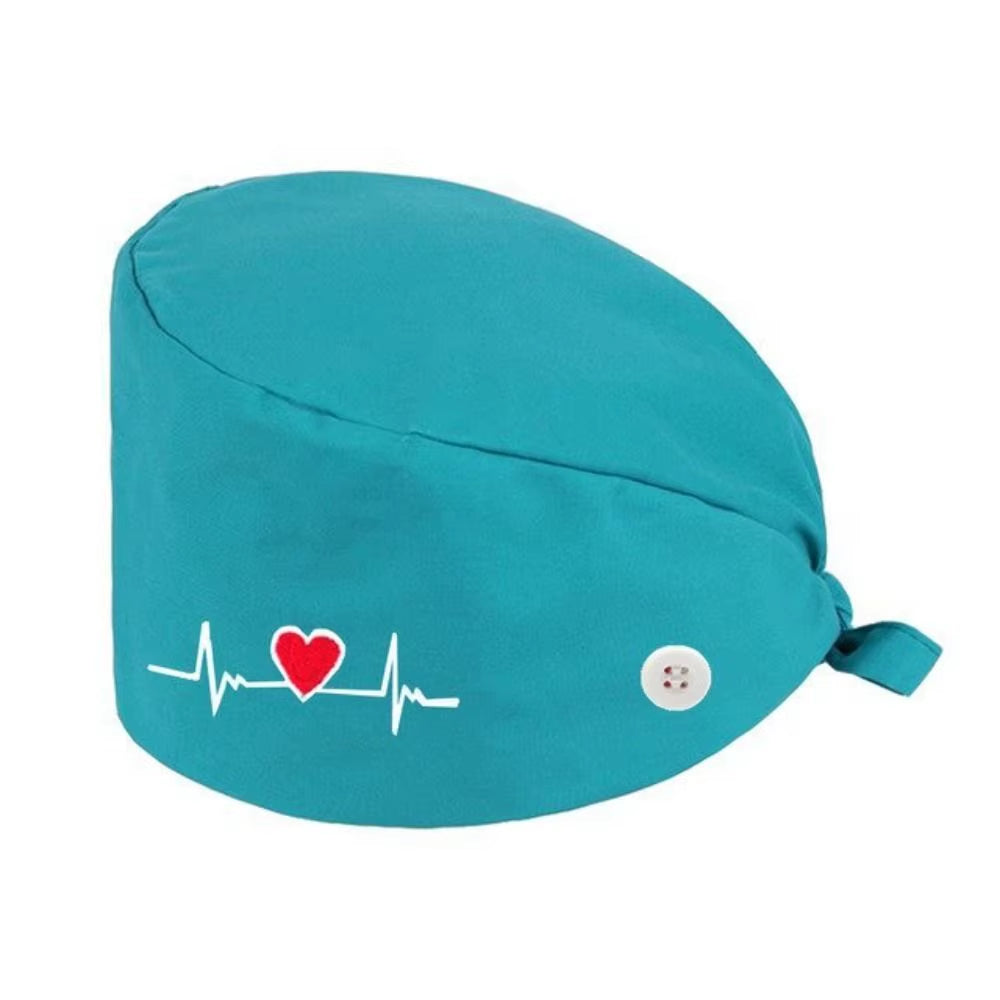 1Pc Cotton Comfortable Work Scrubs Hat Beauty Agency Lab Doctor Dentist Nursing Hats Dustproof Bouffant Adjustable Medical Cap