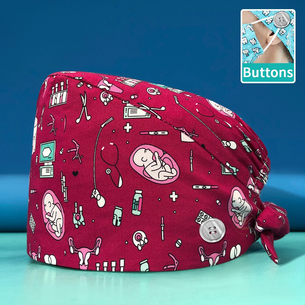 Cute Adjustable Scrub Hat