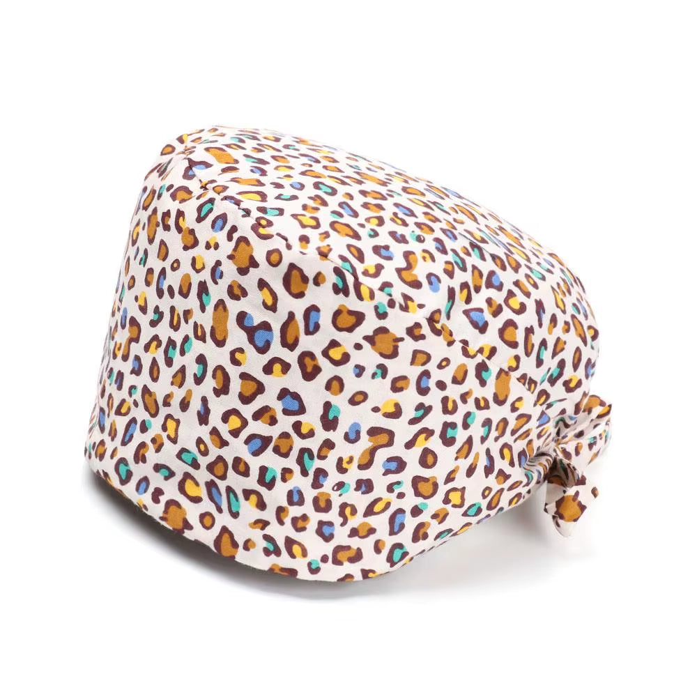 1Pc Cotton Comfortable Work Scrubs Hat Beauty Agency Lab Doctor Dentist Nursing Hats Dustproof Bouffant Adjustable Medical Cap
