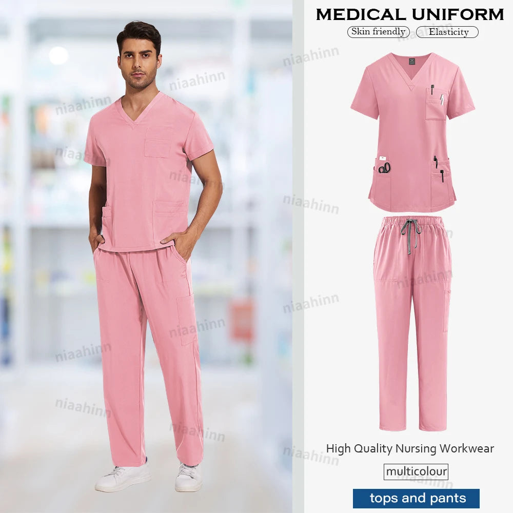 Men's V-Neck Medical Scrubs