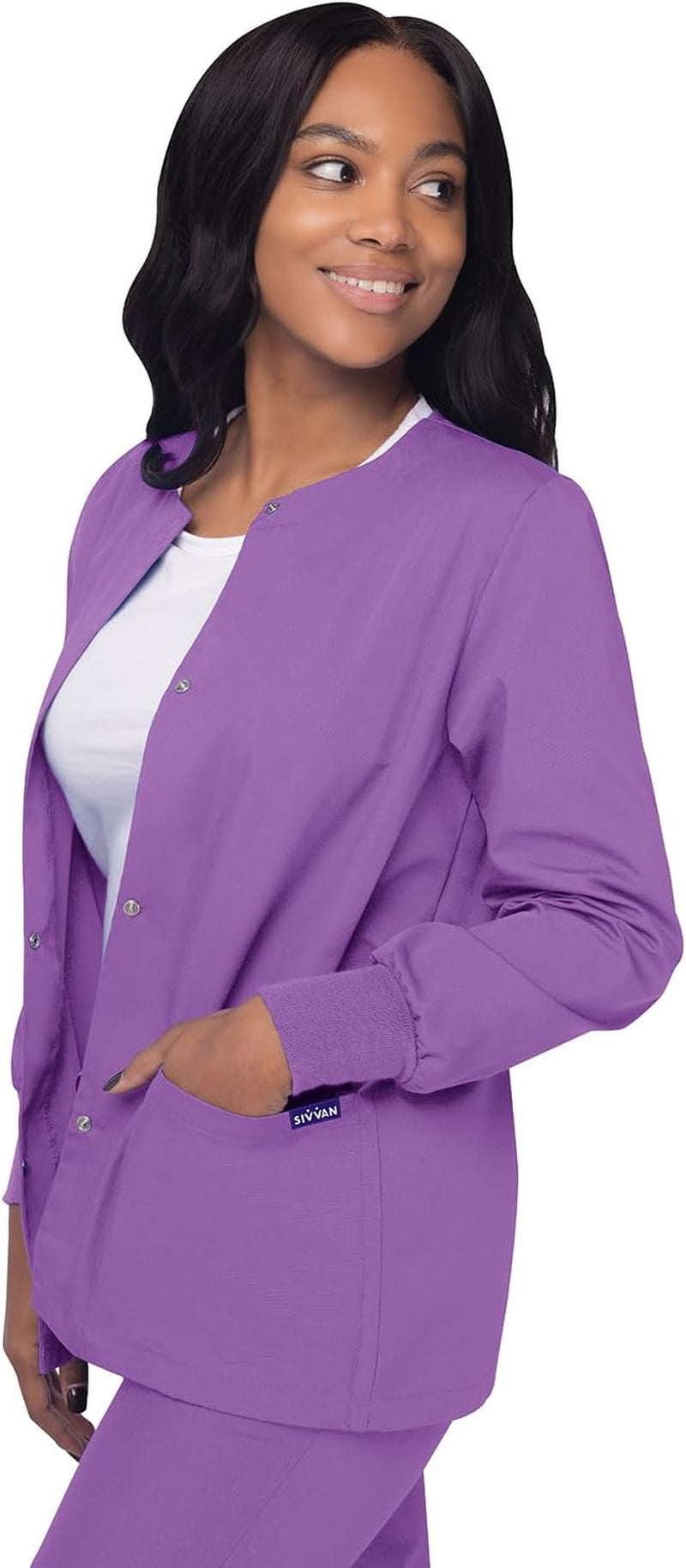 Scrubs for Women - Front Snap Warm - up Jacket