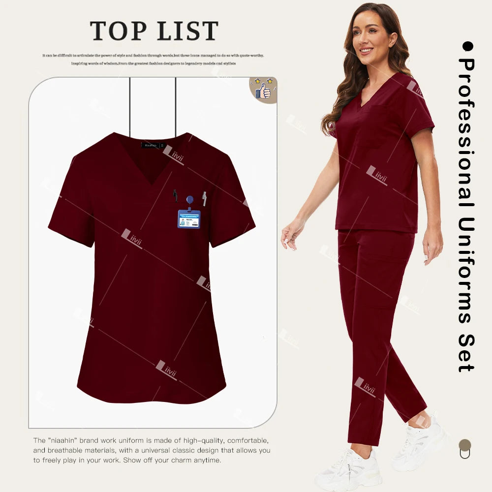 Women's Medical Scrub Set