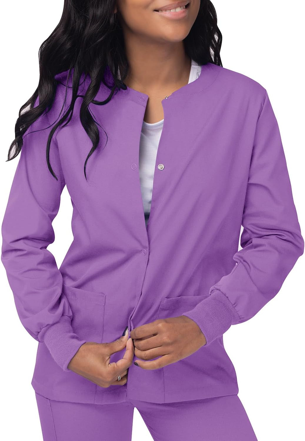 Scrubs for Women - Front Snap Warm - up Jacket