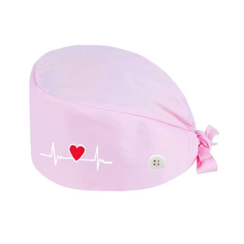 1Pc Cotton Comfortable Work Scrubs Hat Beauty Agency Lab Doctor Dentist Nursing Hats Dustproof Bouffant Adjustable Medical Cap