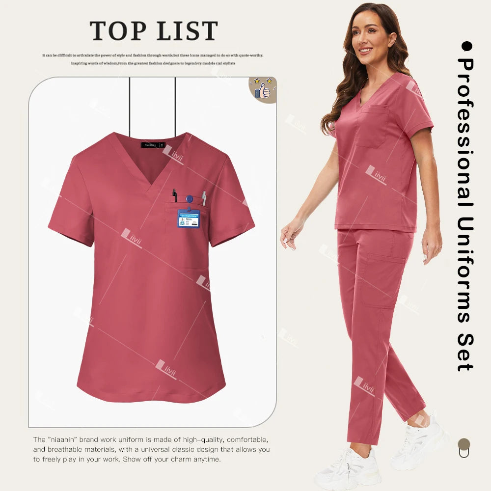 Women's Medical Scrub Set