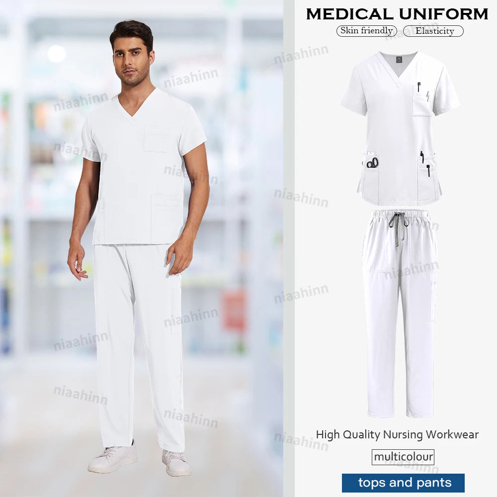 Men's V-Neck Medical Scrubs