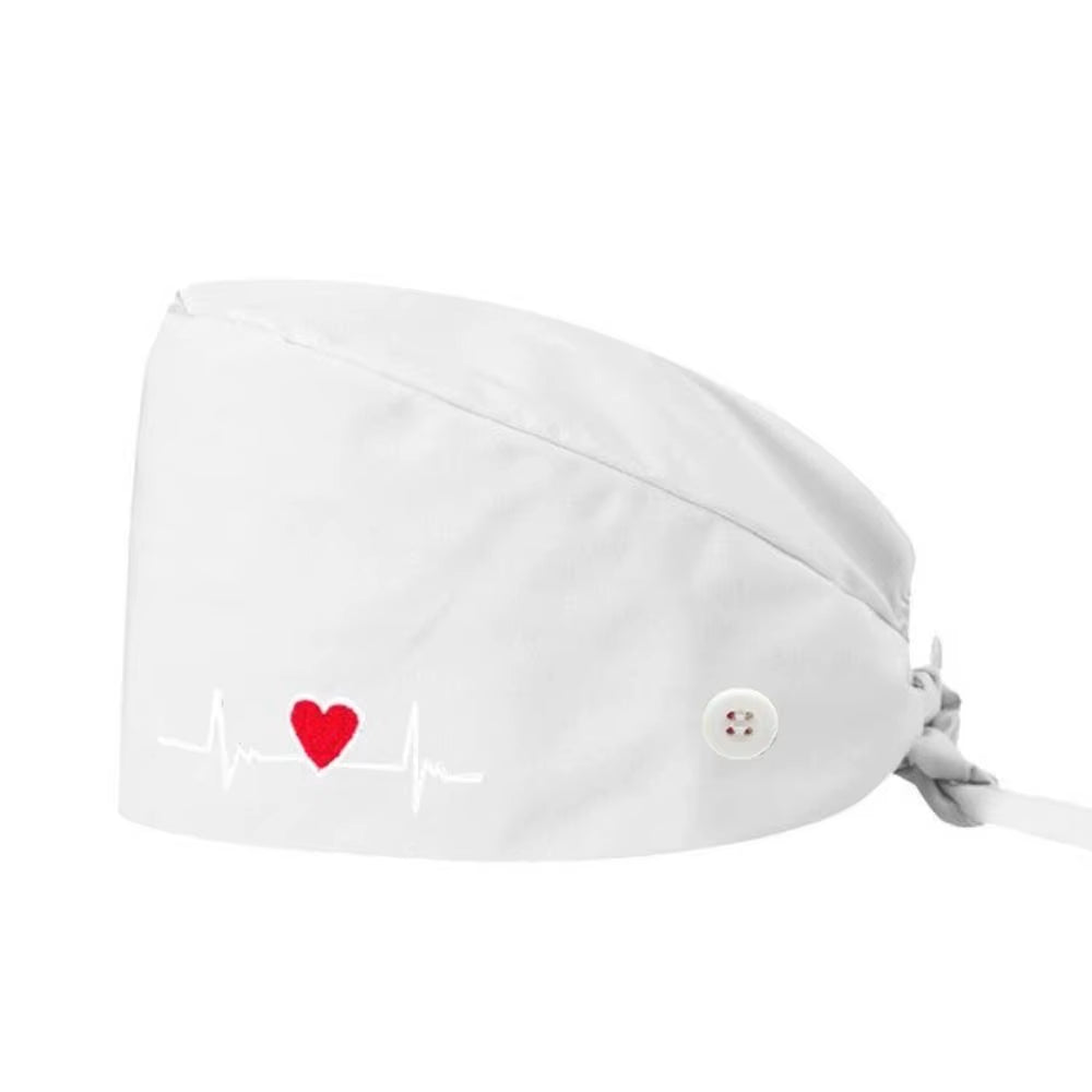1Pc Cotton Comfortable Work Scrubs Hat Beauty Agency Lab Doctor Dentist Nursing Hats Dustproof Bouffant Adjustable Medical Cap
