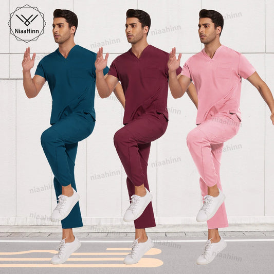 Men's V-Neck Medical Scrubs