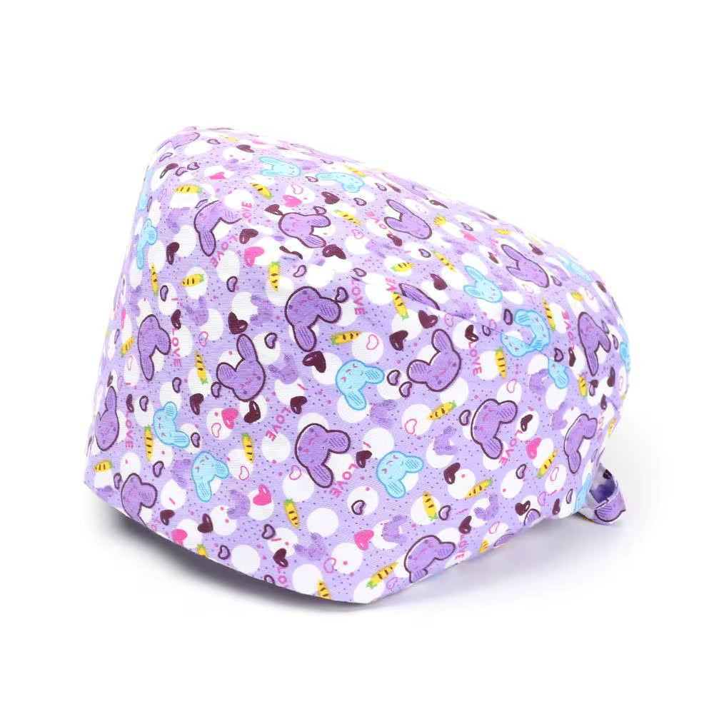 1Pc Cotton Comfortable Work Scrubs Hat Beauty Agency Lab Doctor Dentist Nursing Hats Dustproof Bouffant Adjustable Medical Cap