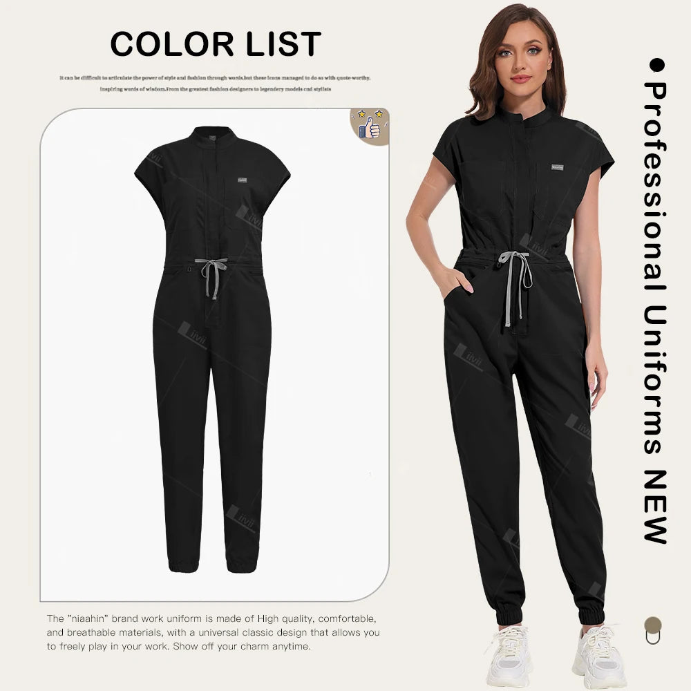 D2D Luxe Nurse Jumpsuit