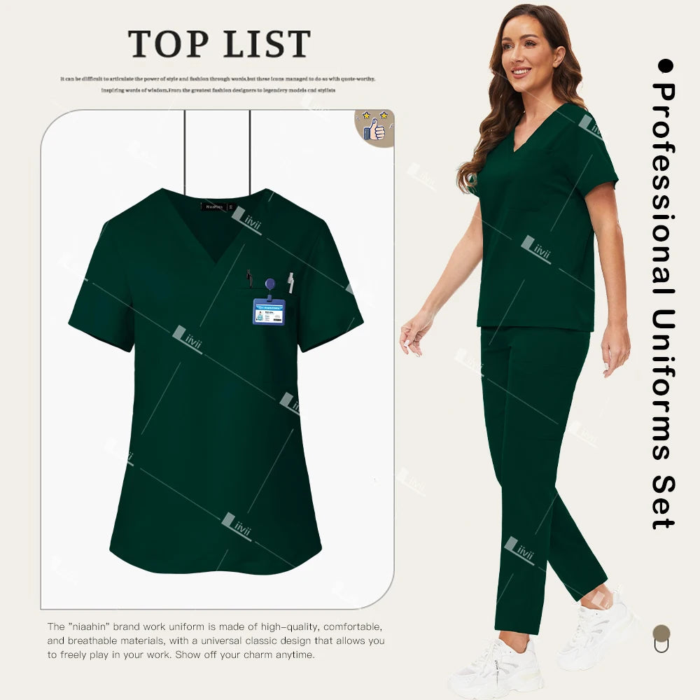 Women's Medical Scrub Set