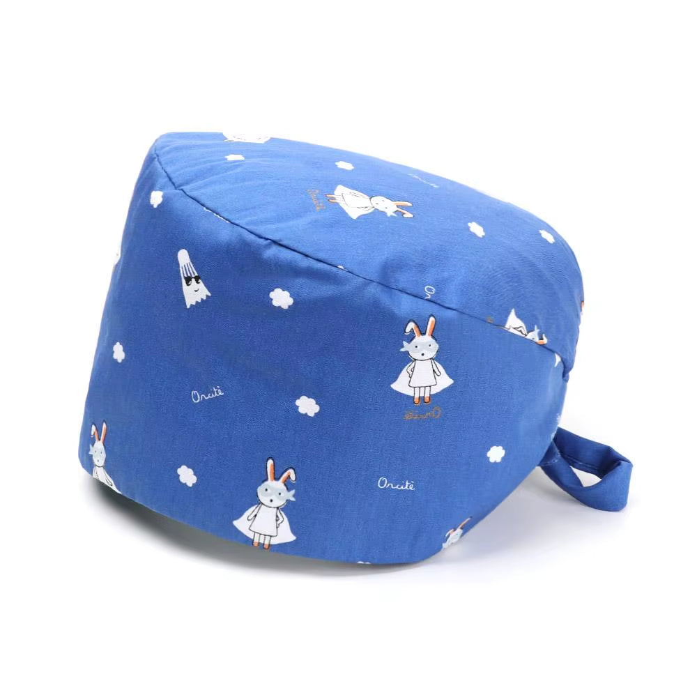 1Pc Cotton Comfortable Work Scrubs Hat Beauty Agency Lab Doctor Dentist Nursing Hats Dustproof Bouffant Adjustable Medical Cap