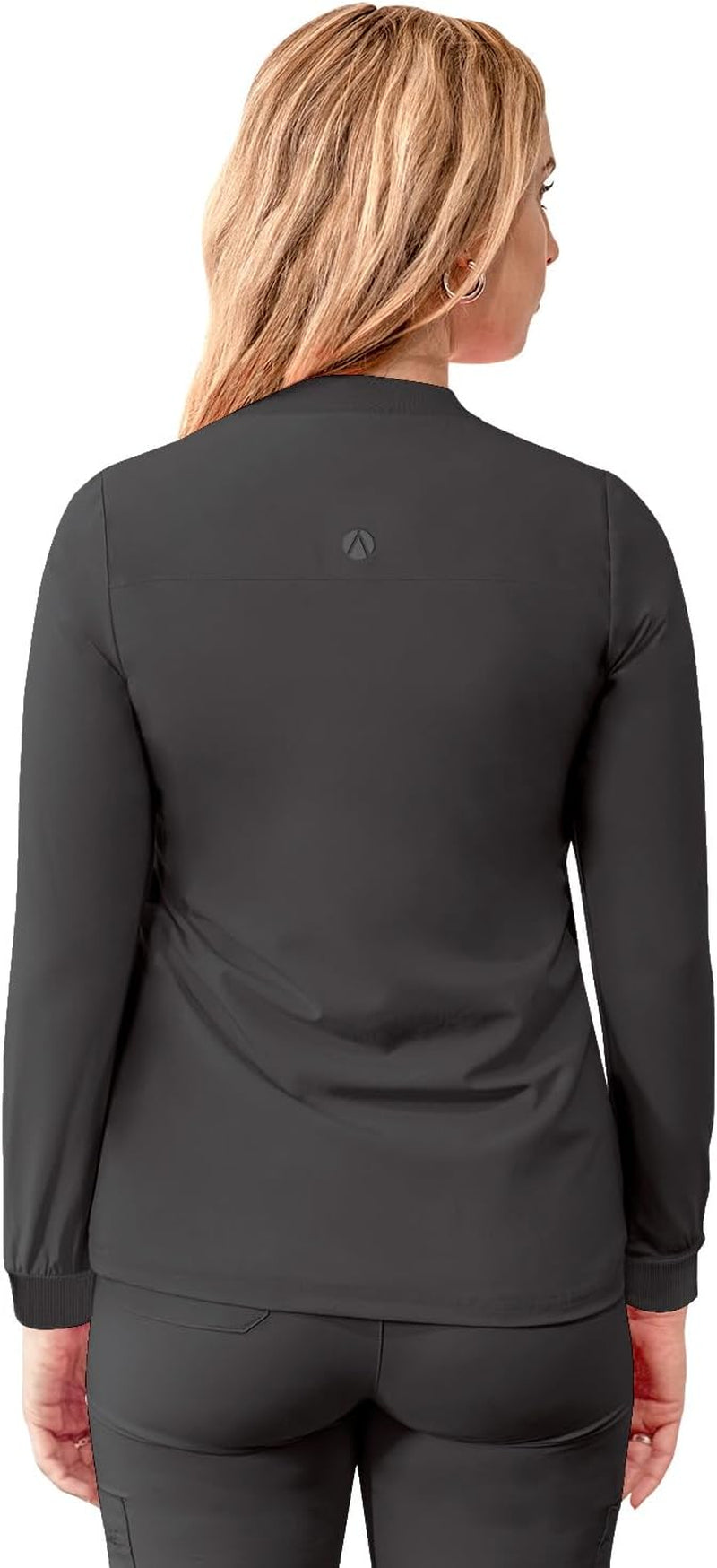 Adar Addition Scrubs for Women - Zippered Bomber Scrub Jacket