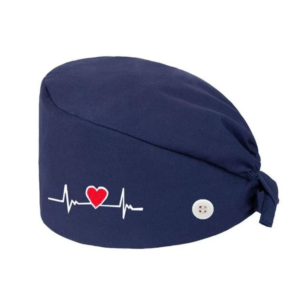 1Pc Cotton Comfortable Work Scrubs Hat Beauty Agency Lab Doctor Dentist Nursing Hats Dustproof Bouffant Adjustable Medical Cap