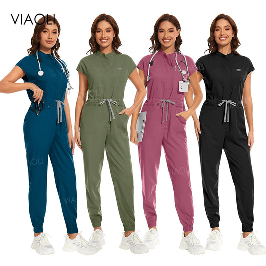 Women's Nurse Scrubs Jumpsuit