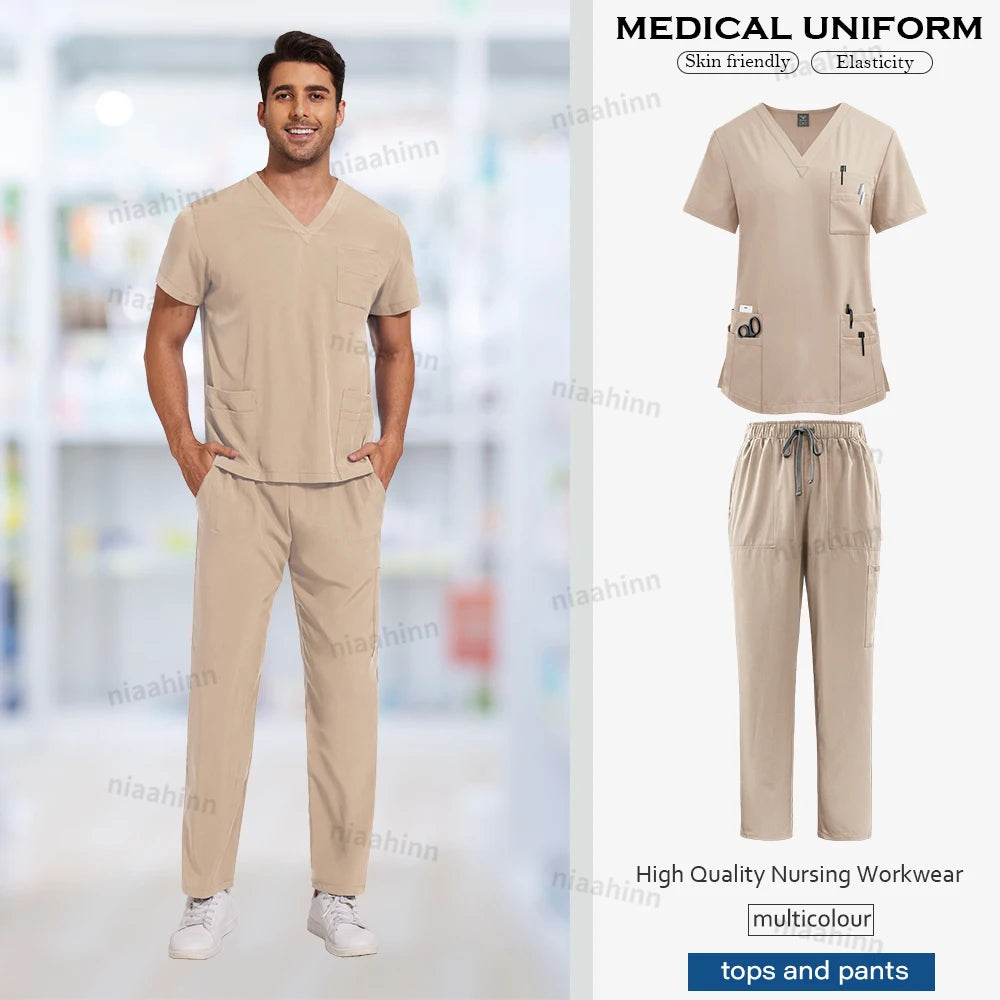 Men's V-Neck Medical Scrubs