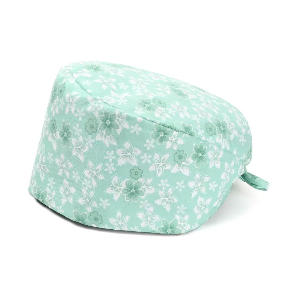1Pc Cotton Comfortable Work Scrubs Hat Beauty Agency Lab Doctor Dentist Nursing Hats Dustproof Bouffant Adjustable Medical Cap